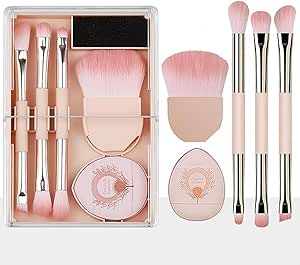 Portable Makeup Brush Set with Storage Box