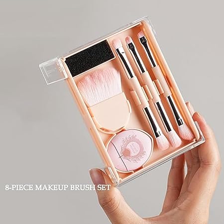 Portable Makeup Brush Set with Storage Box
