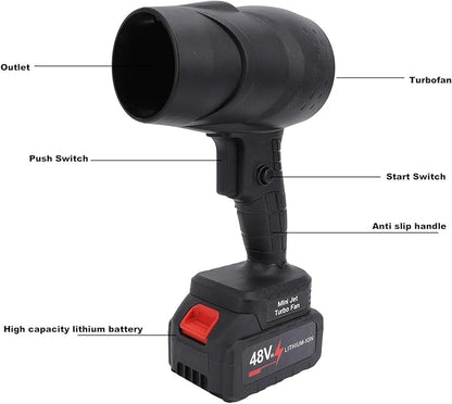 TurboJet Mini Blower – 48V Lithium-Powered Handheld Air Force